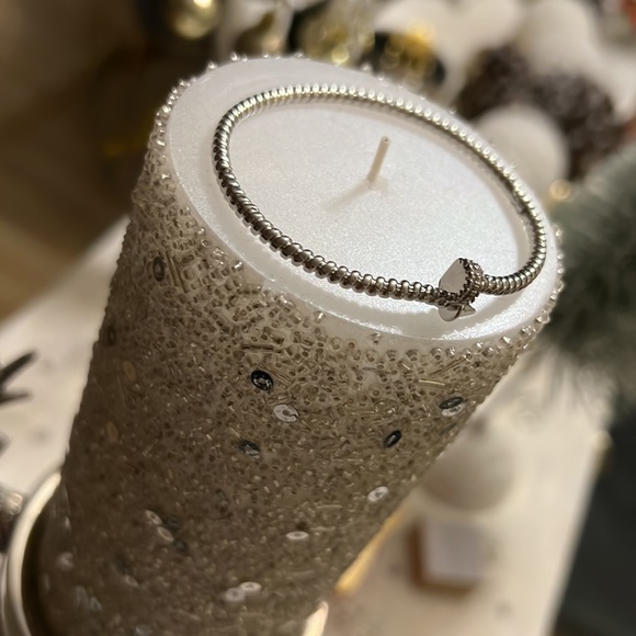 Screw Roped Detail Bangle 14k Silver Plated - Picture 9 of 11